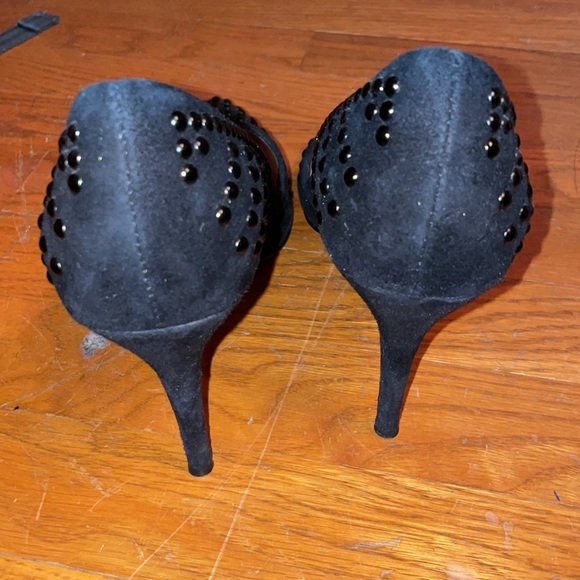 French Connection blue suede stud chic pumps - Picture 4 of 4